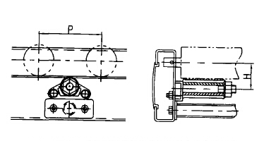 皮帶驅(qū)動(dòng)滾筒型輸送機(jī)中皮帶調(diào)整裝置的結(jié)構(gòu)圖