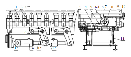 型材輸送機(jī)械結(jié)構(gòu)示意圖